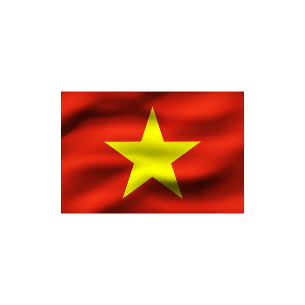 Bendera Vietnam Pada Latar Belakang Putih Ilustrasi — Stok Foto