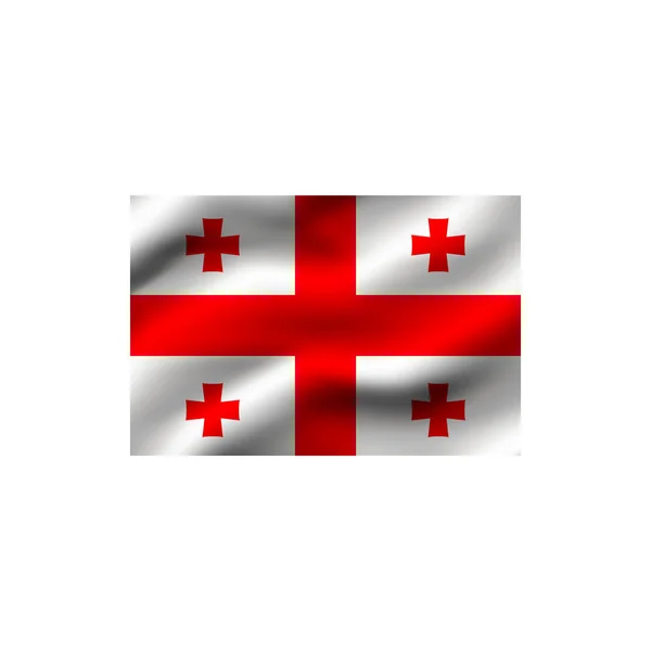 Flaggan Georgien Vit Bakgrund Illustration — Stockfoto