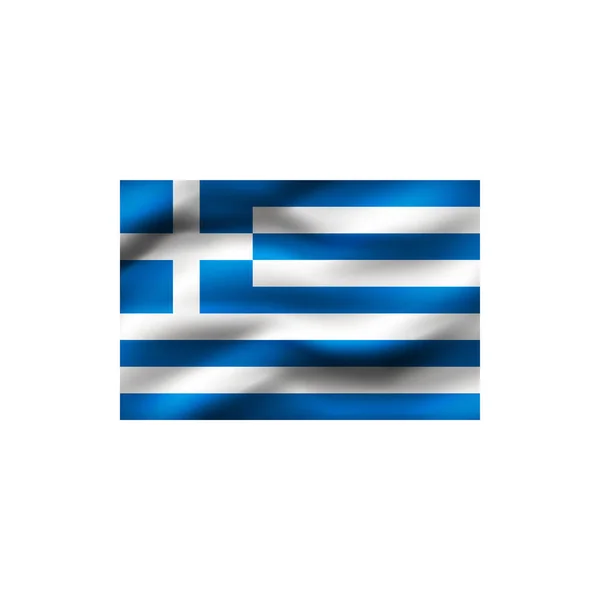 Σημαία Της Ελλάδας Άσπρο Φόντο Εικονογράφηση — Φωτογραφία Αρχείου
