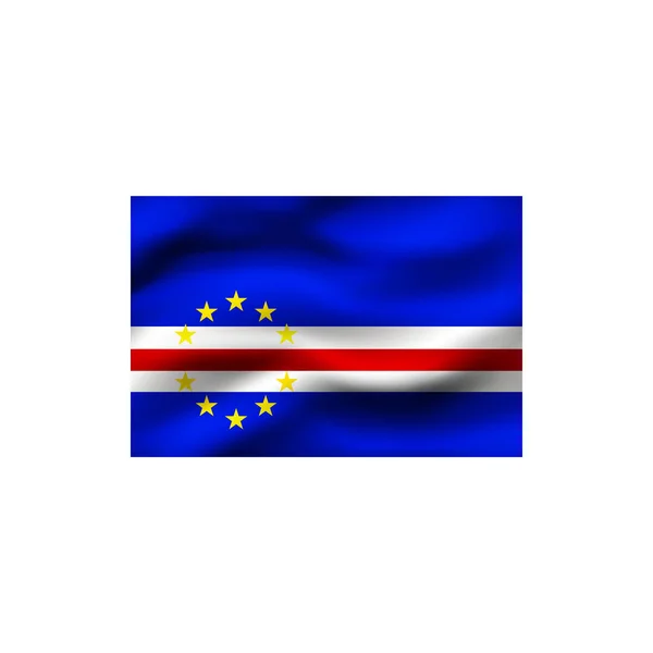 Beyaz Arka Plan Üzerinde Bayrak Cape Verde Llüstrasyon — Stok fotoğraf