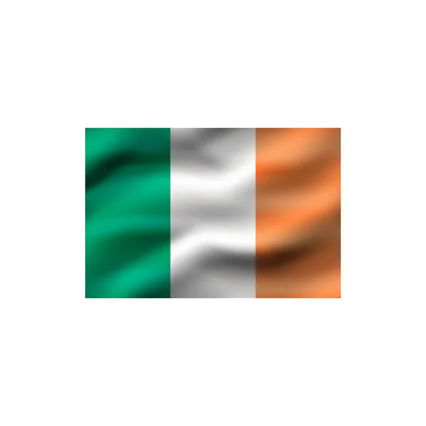 爱尔兰的旗子在白色背景 — 图库照片