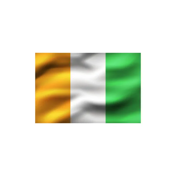 Flag Cote Ivoire White Background Illustration — Stock Photo, Image