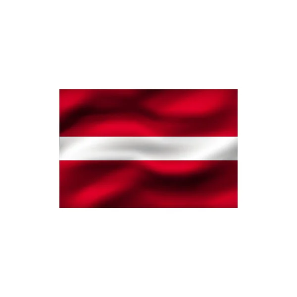 Lettisk Flagg Vit Bakgrund Illustration — Stockfoto