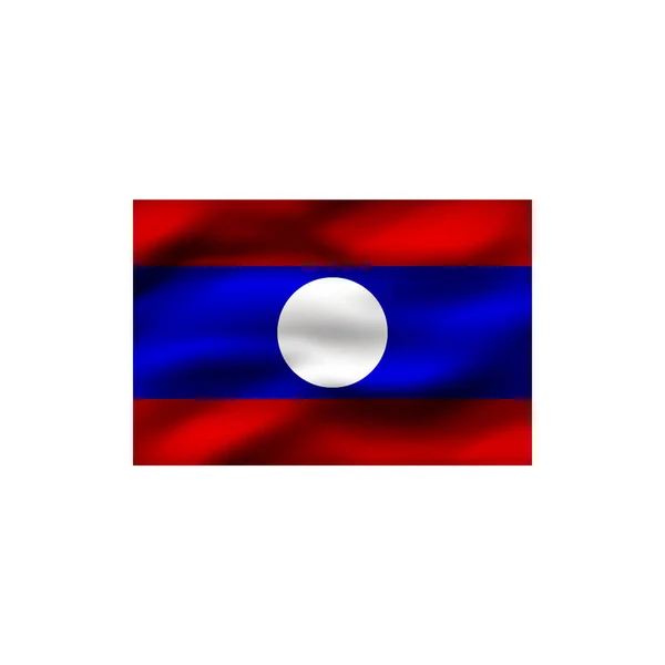 Drapeau Laos Sur Fond Blanc Illustration — Photo