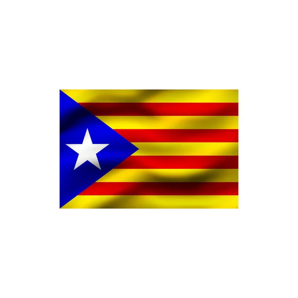 Vlag Van Catalonië Witte Achtergrond Illustratie — Stockfoto