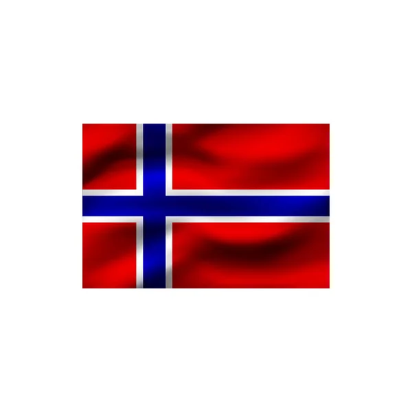 Прапор Норвегії Білому Тлі Ілюстрація — стокове фото