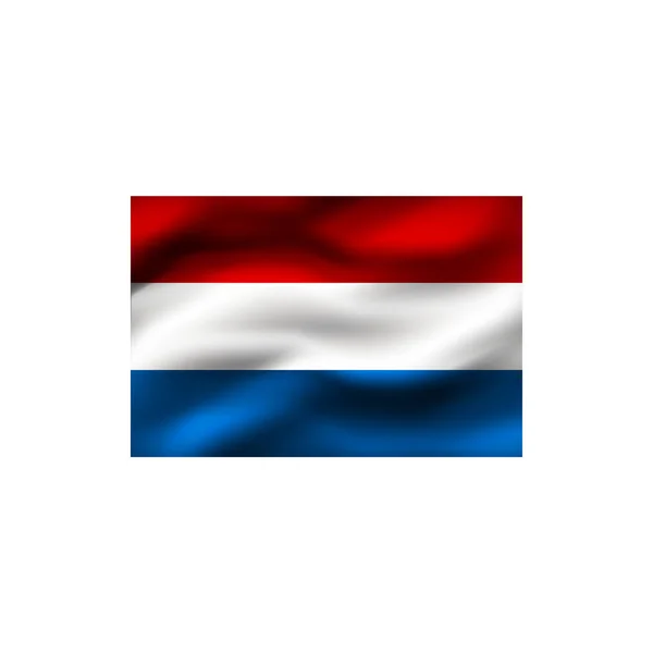 Vlag Van Nederland Witte Achtergrond Illustratie — Stockfoto