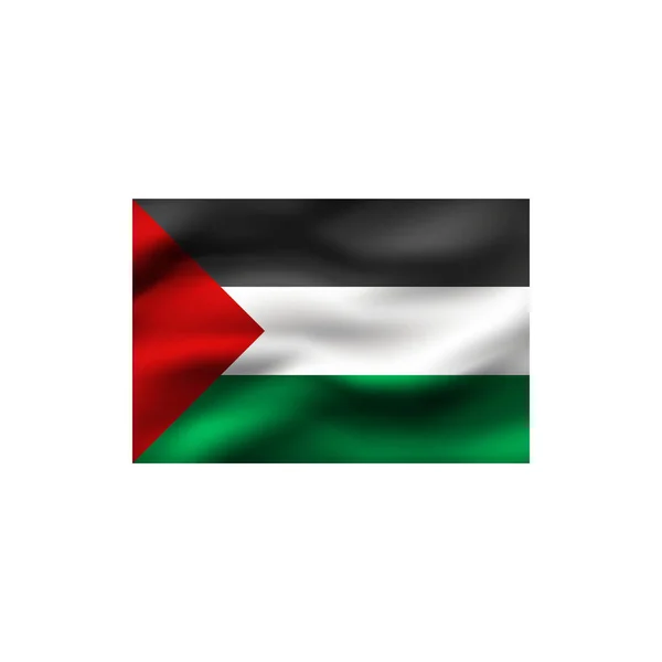 Palestina Flagga Vit Bakgrund Illustration — Stockfoto