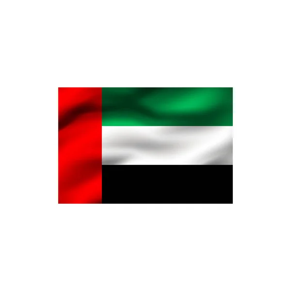 Bandeira Dos Emirados Árabes Unidos Sobre Fundo Branco Ilustração — Fotografia de Stock