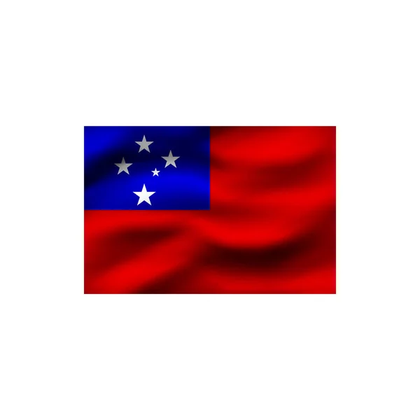 Samoas Flagga Vit Bakgrund Illustration — Stockfoto