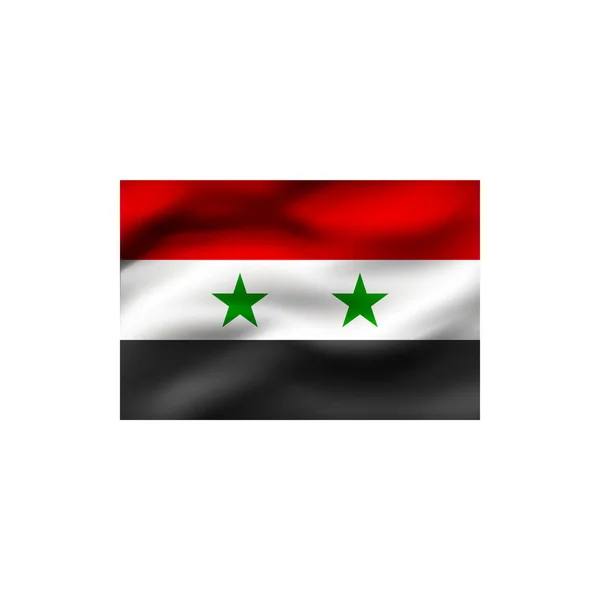 Vlag Van Syrië Witte Achtergrond Illustratie — Stockfoto