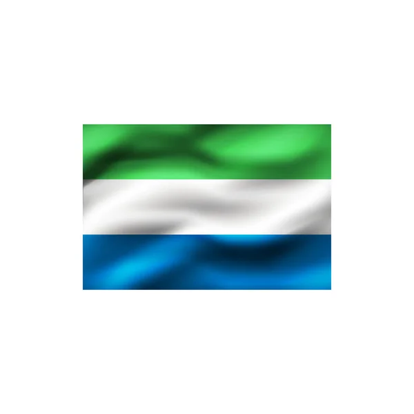Beyaz Arka Plan Üzerinde Bayrak Sierra Leone Llüstrasyon — Stok fotoğraf