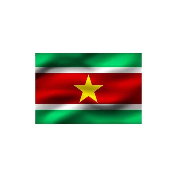 Bandera Surinam Sobre Fondo Blanco Ilustración —  Fotos de Stock