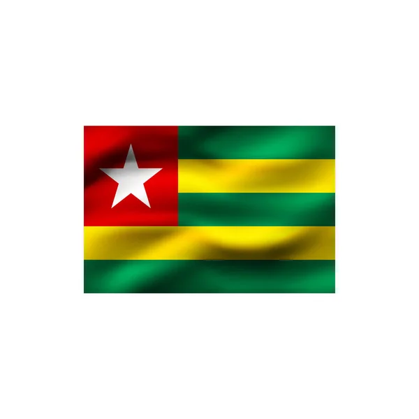 Drapeau Togo Sur Fond Blanc Illustration — Photo