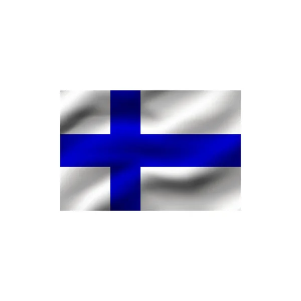 Drapeau Finlande Sur Fond Blanc Illustration — Photo