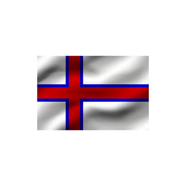 Flag Faroe Islands White Background Illustration — Stock Photo, Image