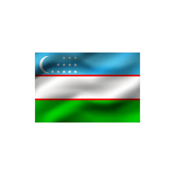 Flag Uzbekistan White Background Illustration — Stock Photo, Image