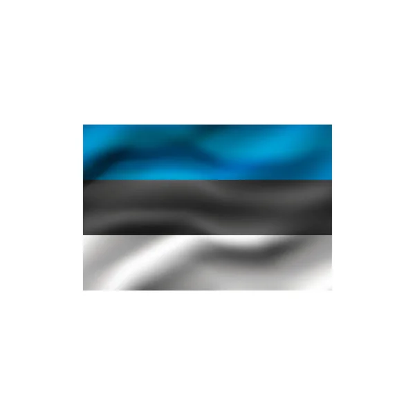 Estland Flagga Vit Bakgrund Illustration — Stockfoto