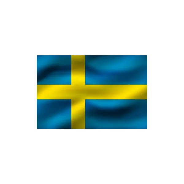 Sveriges Flagga Vit Bakgrund Illustration — Stockfoto