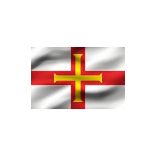 Bandiera Guernsey Sfondo Bianco Illustrazione — Foto Stock