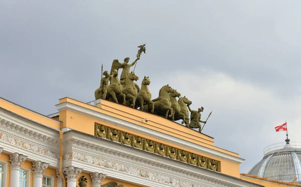 Триумфальная Колесница Арке Генерального Штаба Санкт Петербурге Россия — стоковое фото
