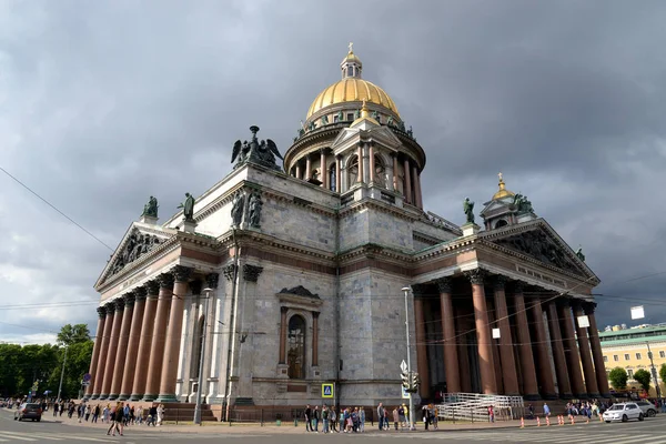 Petersburg Rusia Junio 2018 Catedral San Isaac Día Nublado San — Foto de Stock