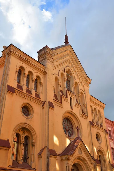 Iglesia Santa Catalina Construcción Estilo Psevdoroman Petersburgo Rusia —  Fotos de Stock