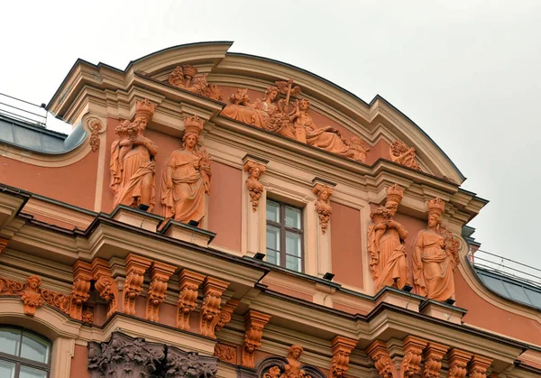 Fragmentovat Průčelí Paláce Historickém Centru Saint Petersburg Rusko — Stock fotografie