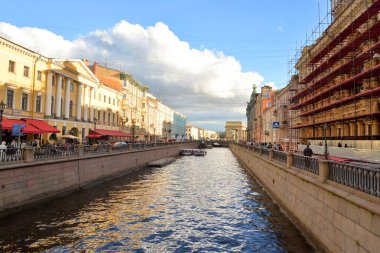 St.Petersburg, Rusya Federasyonu - 12 Haziran 2018: The Griboyedov Canal St. Petersburg Merkezi.