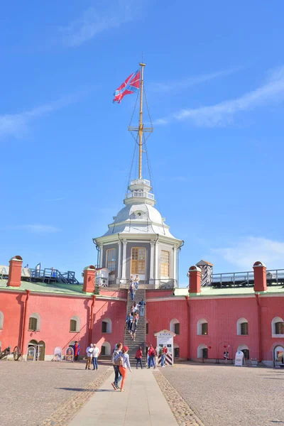 Petersburg Russia June 2018 Flagstone Tower Peter Paul Fortress Built — Stock Photo, Image