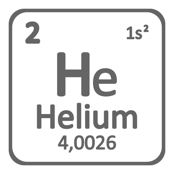 Periodic Table Elementu Helu Ikona Białym Tle Ilustracja Wektorowa — Wektor stockowy