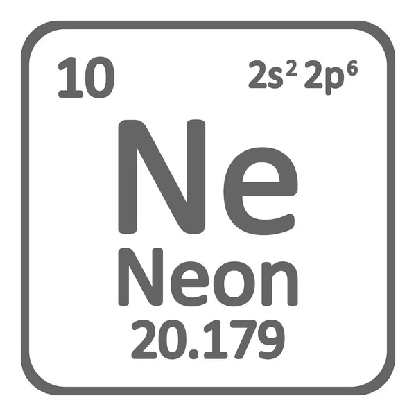 Periodic Table Elementu Neon Ikona Białym Tle Ilustracja Wektorowa — Wektor stockowy