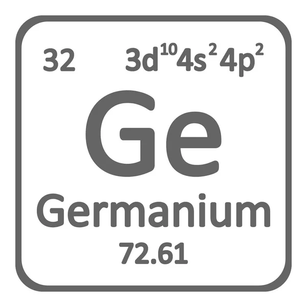 Periodensystem Element Germanium Symbol Auf Weißem Hintergrund Vektorillustration — Stockvektor