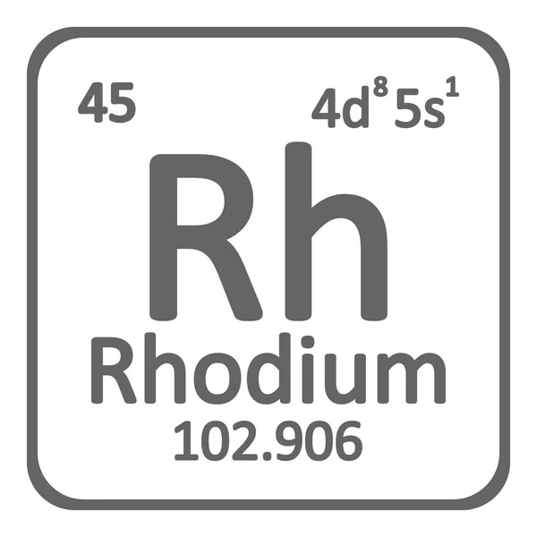 Periodic Table Elementu Rod Ikona Białym Tle Ilustracja Wektorowa — Wektor stockowy