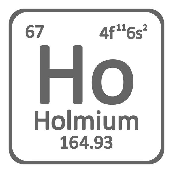 Periodensystem Element Holmium Symbol Auf Weißem Hintergrund Vektorillustration — Stockvektor