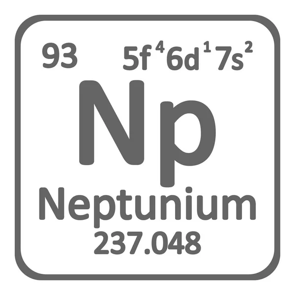 Periodic Table Elementu Neptun Ikona Białym Tle Ilustracja Wektorowa — Wektor stockowy