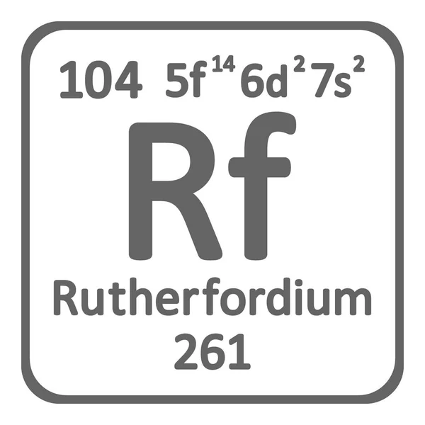 바탕에 주기율표 러더포듐 아이콘입니다 일러스트 — 스톡 벡터