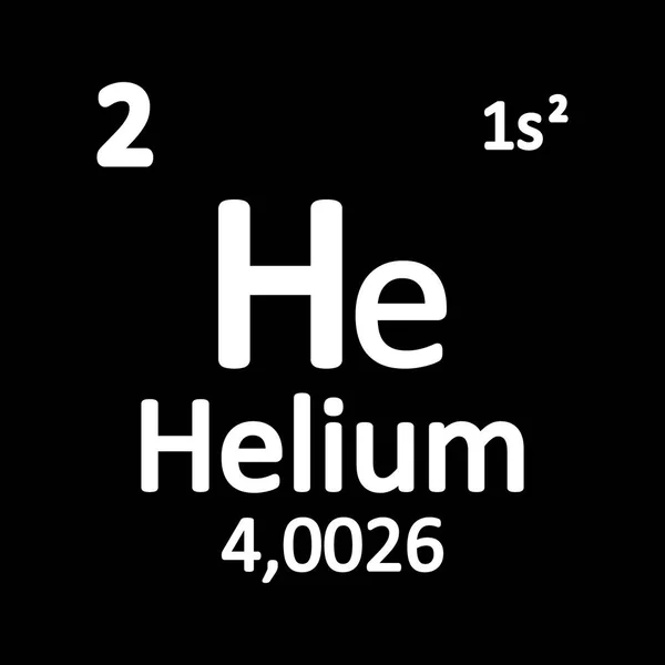 Icône Hélium Élément Table Périodique Sur Fond Blanc Illustration Vectorielle — Image vectorielle