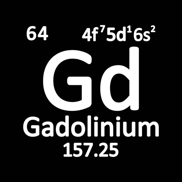 周期的なテーブル要素ガドリニウム アイコン白背景に ベクトル図 — ストックベクタ