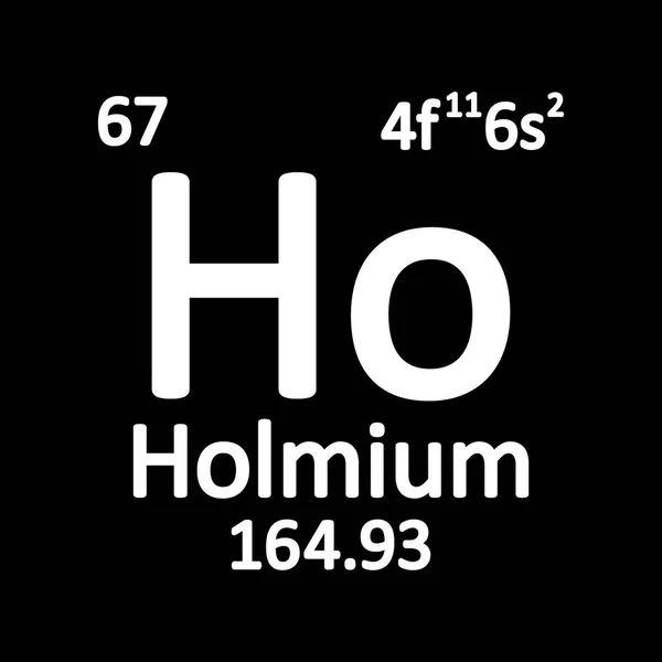 Periodensystem Element Holmium Symbol Auf Weißem Hintergrund Vektorillustration — Stockvektor