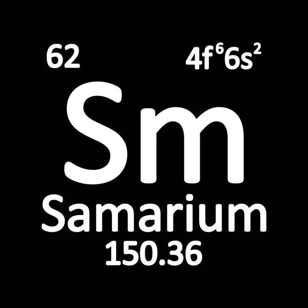 Ícone de samário de elemento de tabela periódica . — Vetor de Stock