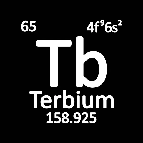 Ícone de terbium de elemento de tabela periódica . — Vetor de Stock