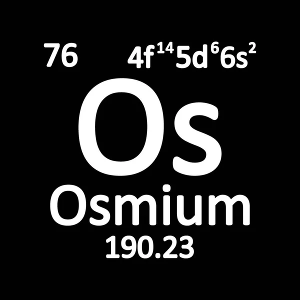 Periodic Table Element Osmium Pictogram Witte Achtergrond Vectorillustratie — Stockvector
