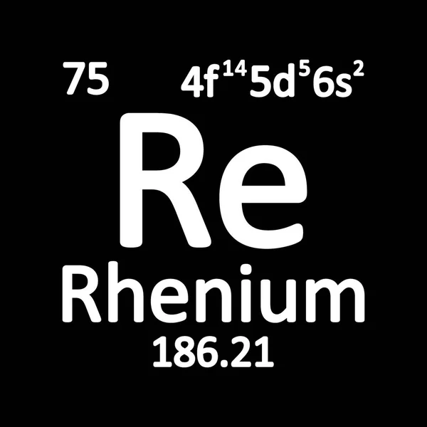 Periodic Table Element Renium Pictogram Witte Achtergrond Vectorillustratie — Stockvector