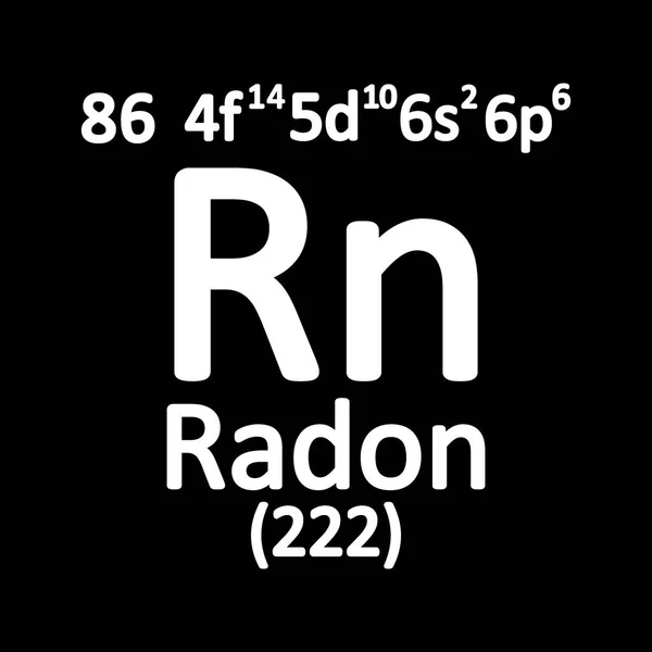 Periodic Table Elementu Radonu Ikona Białym Tle Ilustracja Wektorowa — Wektor stockowy