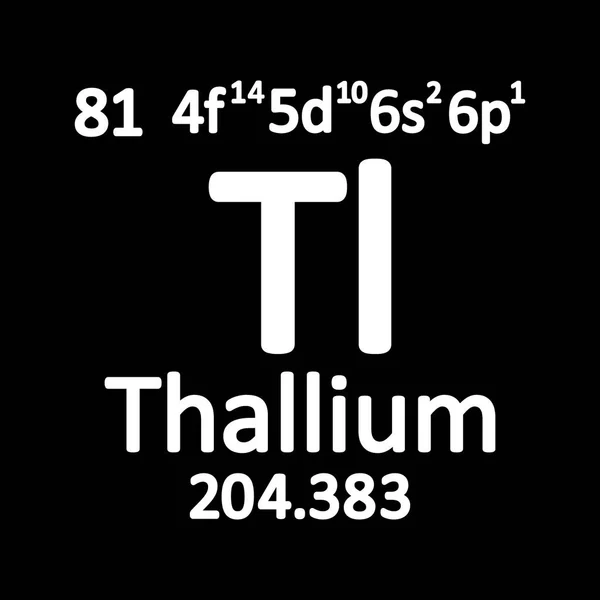 Icône Thallium Élément Table Périodique Sur Fond Blanc Illustration Vectorielle — Image vectorielle