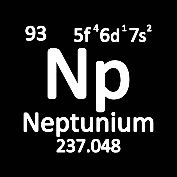 Periodensystem Element Neptunium Symbol Auf Weißem Hintergrund Vektorillustration — Stockvektor