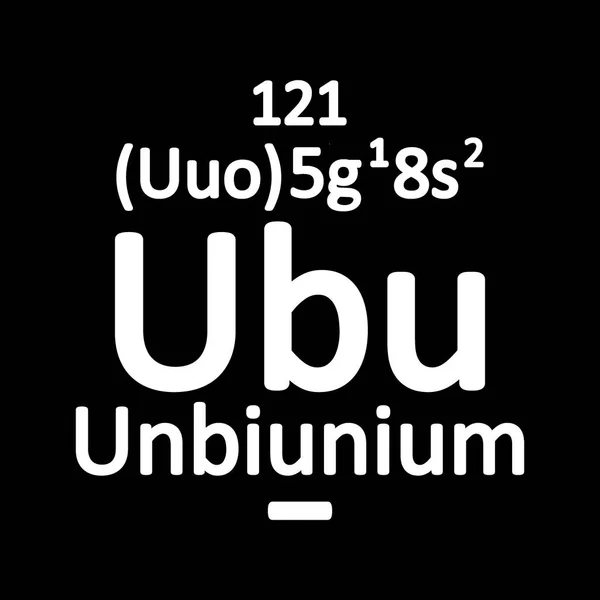 Periodensystem Element Unbinilium Symbol Vektorillustration — Stockvektor