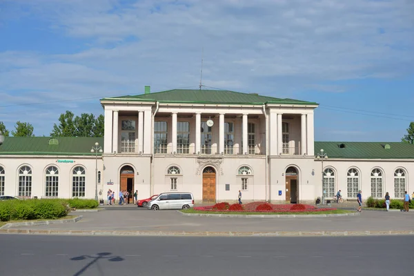 Petersburg Rusland Juni 2018 Treinstation Tsarskoe Selo Zonnige Zomerdag Een — Stockfoto