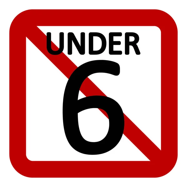 6 signo de restricción de edad . — Archivo Imágenes Vectoriales